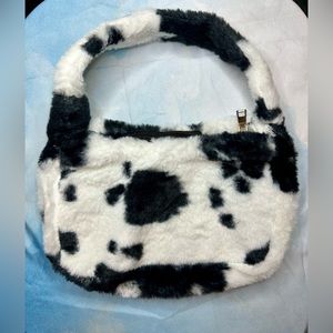 Faux Fur Cow Print Handbag